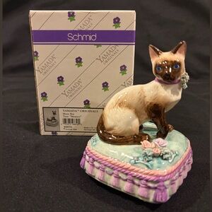 Vintage Cat Music Box Schmid Yamada Originals